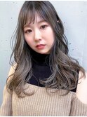 ハイライト☆アッシュ☆グレージュ☆シースルーバング☆ブリーチ