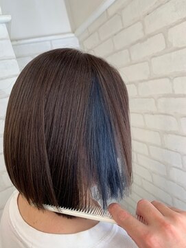 ロマンヤカタ ファース(ROMAN YAKATA fars) 艶ボブ　インナーカラー　ケアブリーチ　グレージュ＠田代5/10