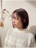 ナチュラル耳かけボブ