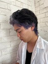 アジールヘア 所沢プロペ通り店(agir hair)&nbsp;フロントカラーマッシュパープル所沢メンズカット所沢駅