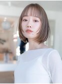 ☆ミディアム髪質改善ストレートレイヤーカット顔周りウルフ前髪