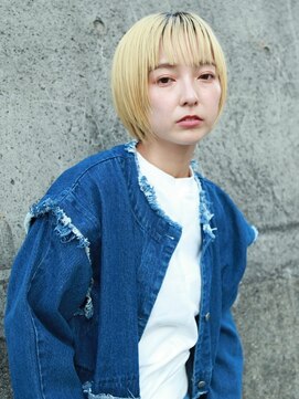 ブルー(blue) ハイトーンショート　フロントレイヤー