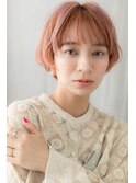 ミルクティーピンクハイライトくせ毛ショートZ浦和10代20代30代
