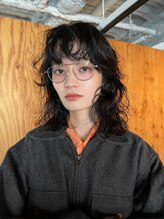 ネイビー(nvy) big curly medi