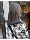 【松本咲花】ブリーチなし就活暗髪カラー切りっぱなし外ハネ韓国