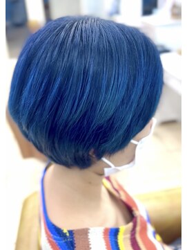 グラスペディア(graspedia) ブルーショート【広島ハイトーン】【広島派手髪】