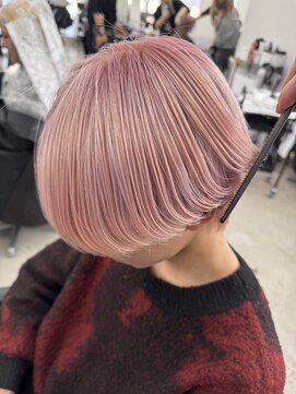 エゴル ナゴヤサカエ(ENGOL NAGOYA SAKAE) 【朝日大夢】メンズピンクカラー/ハイトーンカラー