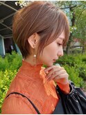 オール世代◎大人可愛い！小顔くびれショート◎マロンベージュ