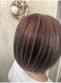 ☆細かいハイライトが入ったミニボブ☆