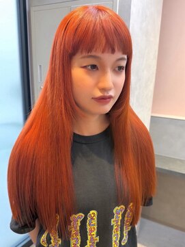 スリー 博多(THREE...) ダブルカラー♪ブリーチカラー/顔周りカット/艶カラー