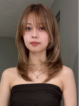 ハニーシブヤ(HONEY shibuya) レイヤーカット/ハッシュカット/ハイライト/マロンベージュ2