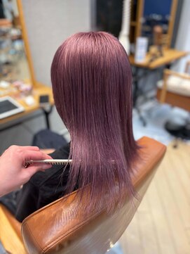 ユニ バイ マグ 長野店(Uni.by Mag) 透明感抜群♪ダブルカラーブリーチピンクラベンダー