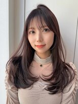 髪質改善サロン hearts. 熊本/縮毛矯正/レイヤーカット/ショートボブ【ハーツ】 ブリーチなし/髪質改善/スモーキーブラウン/ダークブラウン/前髪