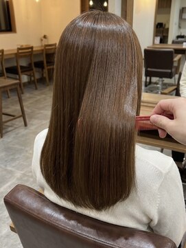 エミュー 大船店(emue) 大船ワンカラーブリーチなしダブルカラーオリーブブラウンカラー