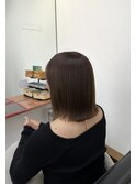 切りっぱなしボブ×透明感カラー×髪質改善トリートメント