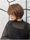 大人可愛い丸みショート×デザインハイライトオージュアTr