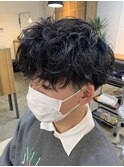 【MITSU】スパイラルパーマ×前下がり刈り上げショート