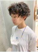 スパイラルパーマ、くるくるパーマ、マッシュショート