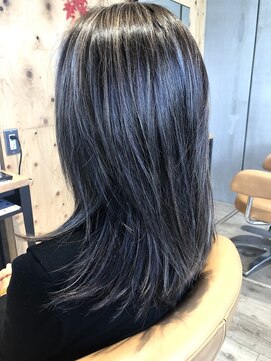ジャストビューティ ルフレ 金沢八景店(Just Beauty Rufure) 細めハイライト/グレージュ/くすみブルー/金沢八景