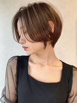 ロンドブルーム 天神大名店(Lond Bloom)&nbsp;前髪長めの大人シースルーショートボブ