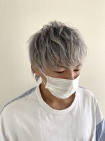 ゴットフロー(GOTTO FLOW) ショート/マッシュウルフ/アッシュグレー/ホワイト