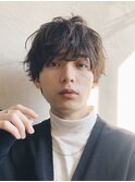 刈り上げを残した、大人マッシュパーマ◎上野