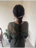 編みおろしヘア