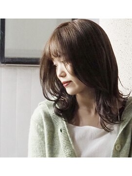 ヘアメイク マルナ 本店(HAIR MAKE MALUNA) 【MALUNA ペコ】秋髪へ☆ダークグレー×エアリーミディアム
