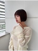 黒髪/グレーベージュ/レイヤーロング/前髪パーマ[鹿児島中央駅]