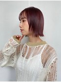 切りっぱなしボブ/美髪/ピンクブラウン[池袋駅]