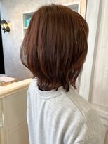 キャアリー(Caary)&nbsp;福山市美容師求人スタッフ募集中オレンジブラウンくびれミディ