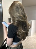 ブリーチカラー*レイヤーカットオリーブグレージュカラー