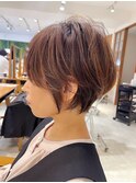 ★前下がりショートボブハンサムショートカットカラーパーマケア