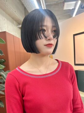 ノエ(noe) ミニボブ/前髪あり/グレーブラック/20代30代