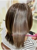 髪質改善カラー　ベージュ　トリートメントカラー