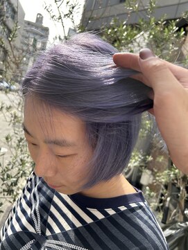ヘアーデザインルアナ(Hair design Luana.) ロングリタッチラベンダーアッシュ