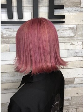 リベルテ 渋谷(Liberte) ピンクボブ【渋谷/髪質改善/学割/ブリーチ/レイヤー】