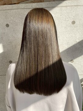 髪質改善/顔周りレイヤーカット/グレージュ[千葉/千葉駅]