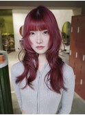 原宿/ウルフカット レイヤー デザインカラー ルーツカラー 