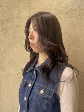 モアバイクリップス 湘南台(moa by clips) 暗めラベンダーカラー×韓国風巻きスタイル