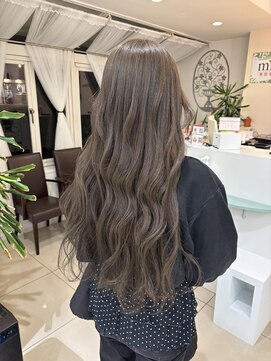 ミント(minto) ブリーチなしカラー透け感グレージュ透明感髪質改善イメチェン