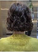 ショートボブパーマボブニュアンスルーズパ-マ大人可愛い川崎