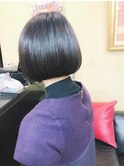 [お客様スタイル]シンプルが１番、ワンレンラインボブ