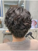 ゆるいパーマ、メンズヘア、メンズショート