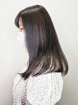 スタジオケイ 清原店(Studio K) 髪質改善ストレート&カラーで作るアッシュグレーセミロング♪