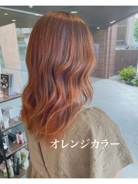 ヘアメイク シュシュ(Hair make chou chou) オレンジベージュカラー