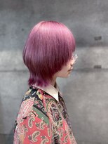 ポット バイ クレドガーデン 大宮東口店(pote by CRED GARDEN)&nbsp;外ハネマッシュウルフ×カシスピンク×裾カラーピンク＃大宮md