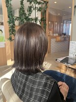 アドラーブル 長岡リップス旭岡店(adorable)&nbsp;切りっぱなしボブ×グレージュ×20代30代