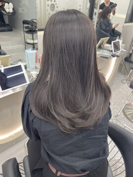 ロンド マーレ 天神大名店(Lond mare) 顔周りカットでくびれ巻きスタイル　レイヤーカット　グレージュ