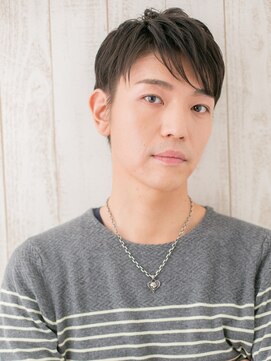 モッズヘアメン 札幌月寒店(mod's hair men) シックに決める！斜めバングくせ毛風うるツヤショートｌ札幌月寒